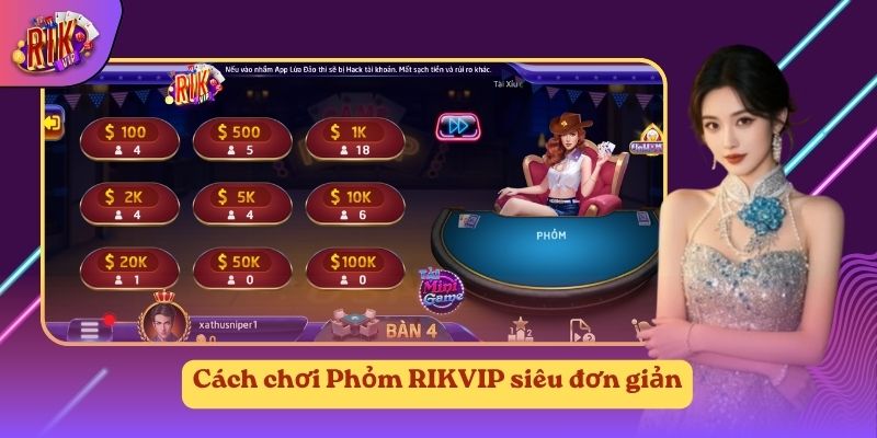 Cách chơi Phỏm RIKVIP siêu đơn giản