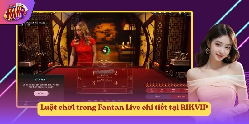 Luật chơi trong Fantan Live chi tiết tại RIKVIP